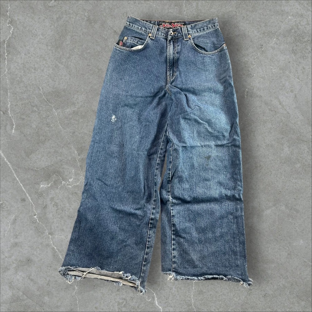 JNCO Jeans Funky Basics Men 32x32 Blue Wide Leg Baggy 90s Vintage Skater Denim